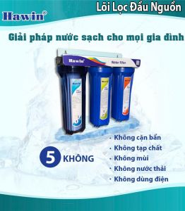 Bộ lõi lọc nước đầu nguồn Hawin 3 cấp lọc 10inch